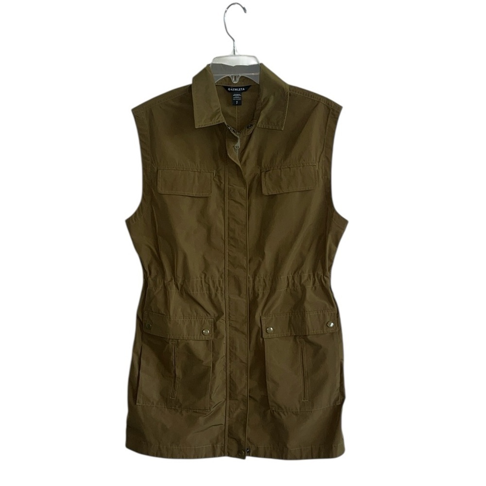 Athleta Boundless Olive Vest Size Small - Picture 4 of 11